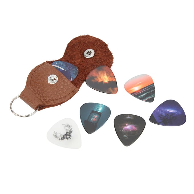 13 Pièces Médiators de Guitare Moyens en Celluloïd avec Boîte Accessoires d'Instrument Starrysky white