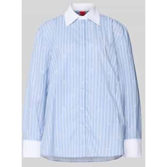 Regular fit Blouse met lange mouwen van puur katoen Model 'ERSENNY'