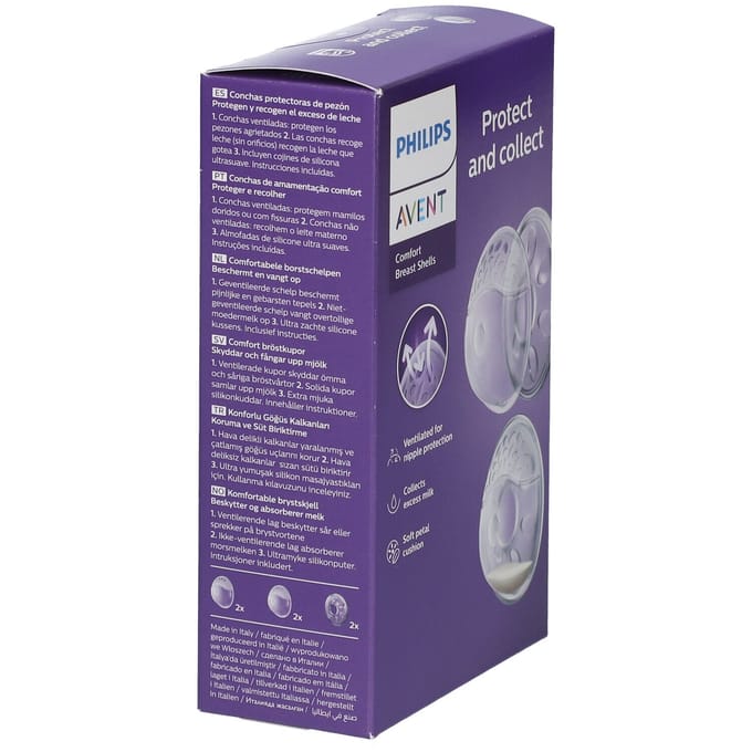 Philips Avent Borstschelpen - 2 stuks ( hygiënisch verpakt) - Lekschalen - SCF157/02