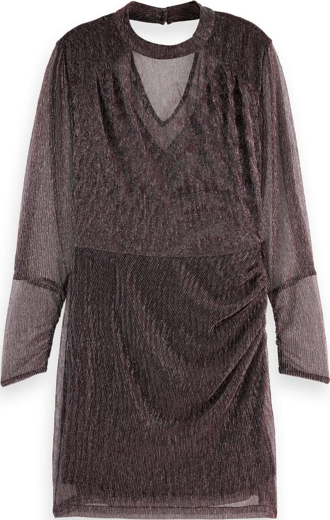 Scotch & Soda LUREX HIGH NECK MINI DRESS Dames Jurk - Maat 36