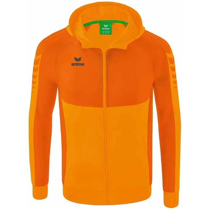 Erima Six Wings Trainingsjack Met Capuchon Heren - Oranje / New Orange | Maat: M