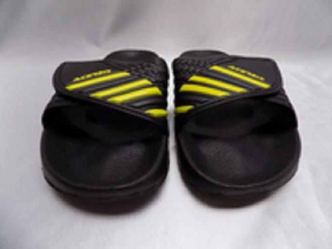 Badslippers / saunaslippers maat 41 Acerbis met klittenband bovensluiting zwart/geel