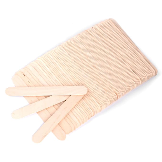100 Stuks Zak Waxstick Spatel Applicator Houten Spatel Wegwerp Medische Tongspatel white