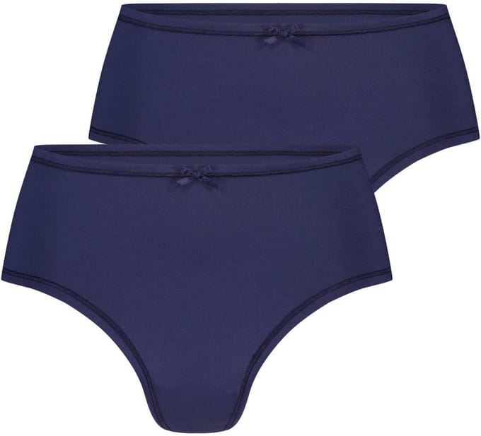 RJ Bodywear Pure Color Extra Comfort dames string (2-pack) - donkerblauw