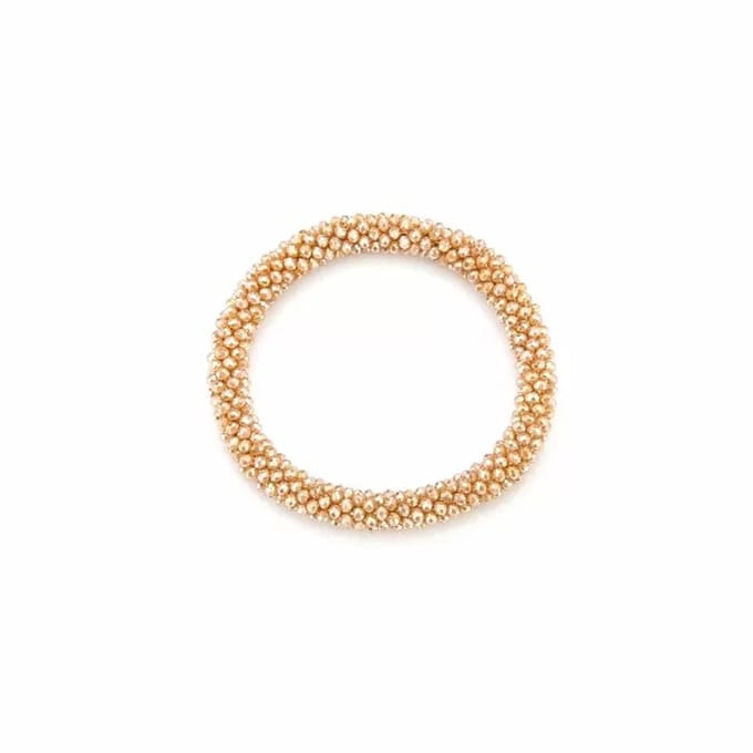 Bijoutheek Armband (Sieraad) Kleine kralen Beige
