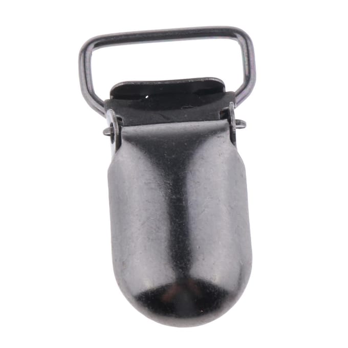25x Been Jarretellegordel Dij Bretels Kousen Shirt Stay Holder Strap Clips 15mm Zilver 15mm zwart