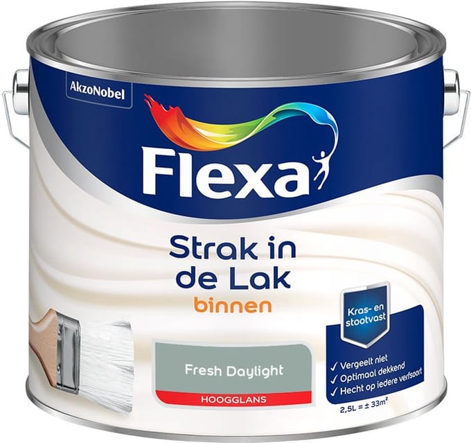 Flexa - Strak In De Lak Binnenlak Hoogglans - Fresh Daylight - Mengverf - 2,5 L