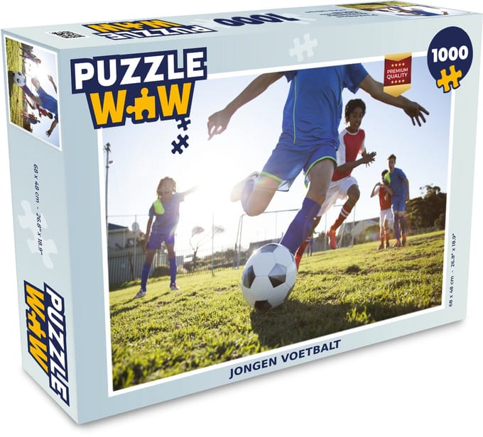 Puzzel Jongen voetbalt - Legpuzzel - Puzzel 1000 stukjes volwassenen