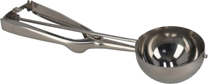 Gerimport Kitchen Solutions IJsschep - voor 7 cm scoops - zilver - 24 cm - RVS - ijslepel