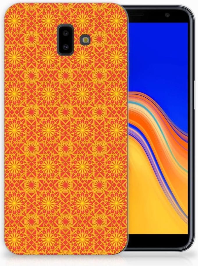 Samsung Galaxy J6 Plus (2018) TPU bumper Batik Oranje