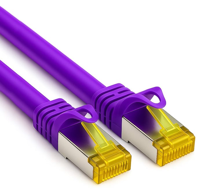 Cat 7 - S/FTP - Netwerkkabel - Patchkabel - Afgeschermd - 10 Gbps - 5 meter - Paars - Allteq