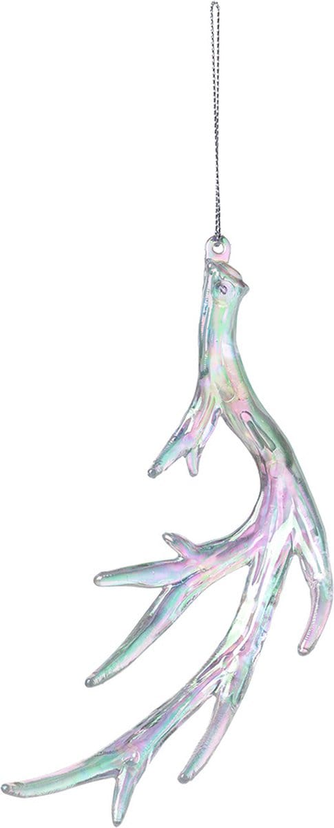 Clayre & Eef Kersthanger Gewei 18 cm Zilverkleurig Kunststof