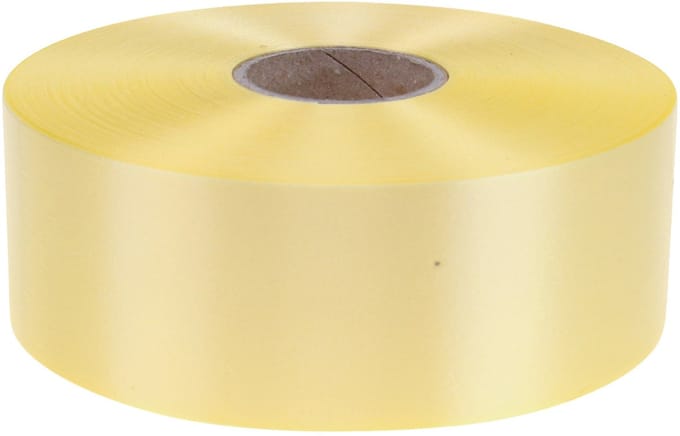 Krullint, cadeaulint, striklint, lichtgeel, 50 mm, 100 m