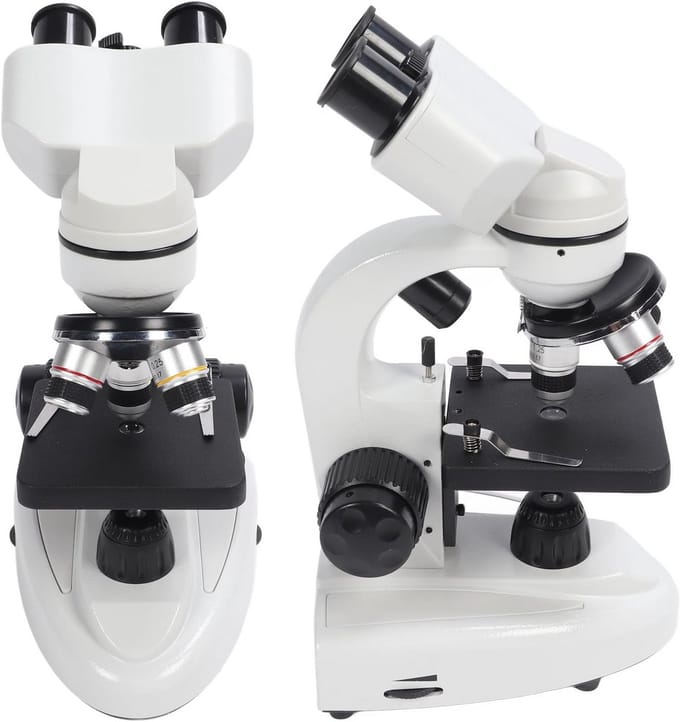 Binoculaire microscoop 40x-5000x met LED-verlichting en breed gezichtsveld