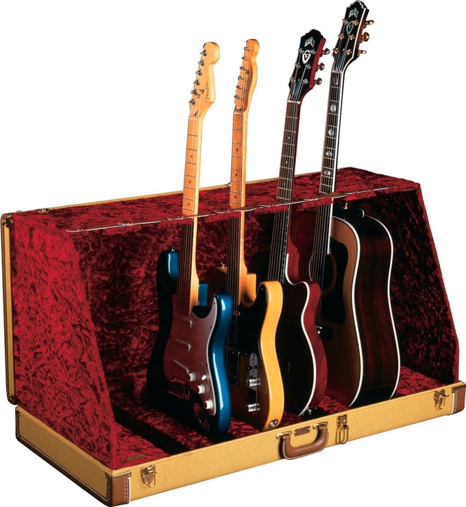 Fender Standcase Studio 7 Tweed stand voor 7 gitaren im case - Gitaarstandaard