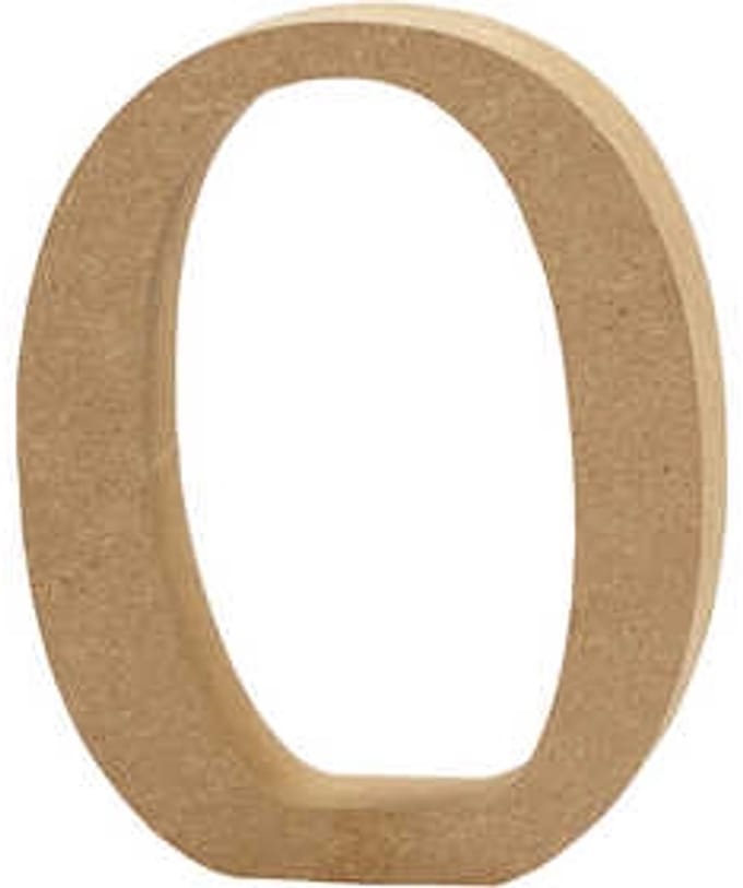 Cijfer, 0, H: 8 cm, dikte 1,5 cm, 1 stuk