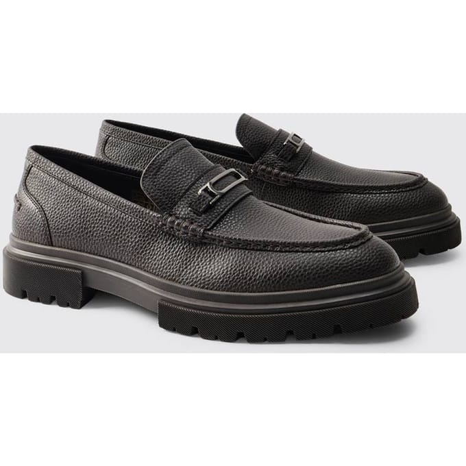 Chunky Gestructureerde Pu Loafer | Chocolate | Size 42