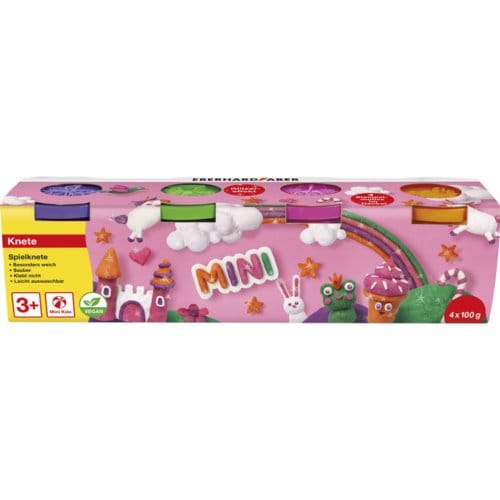 Eberhard Faber kinderklei - glitter - 4x in beker - 140 gram - EF-572511