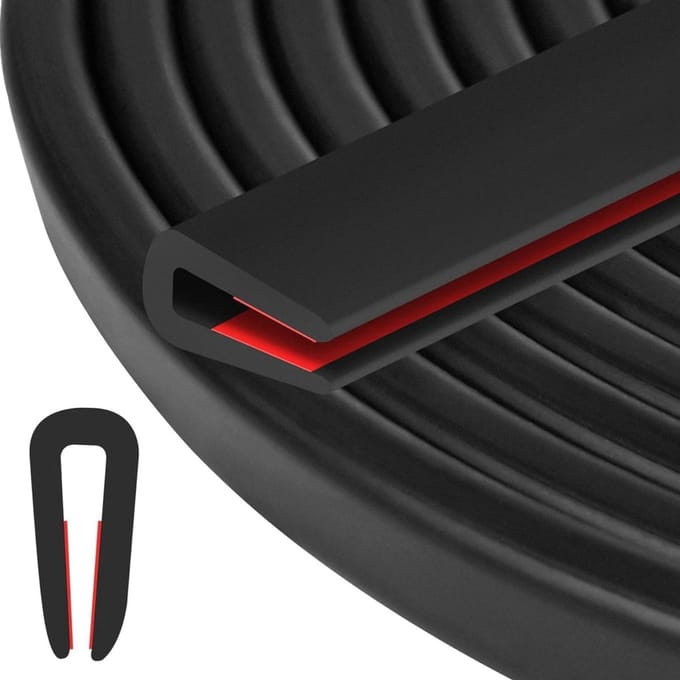 Randbeschermprofiel EPDM 6 mm x 3 meter voor Deuren en Ramen