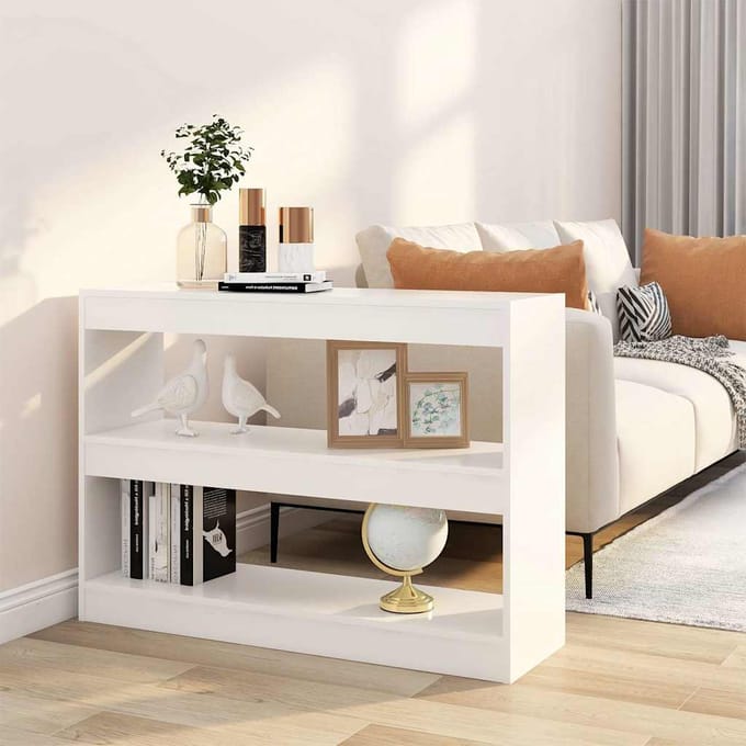 vidaXL - Boekenkast/kamerscherm - 100x30x72 - cm - wit