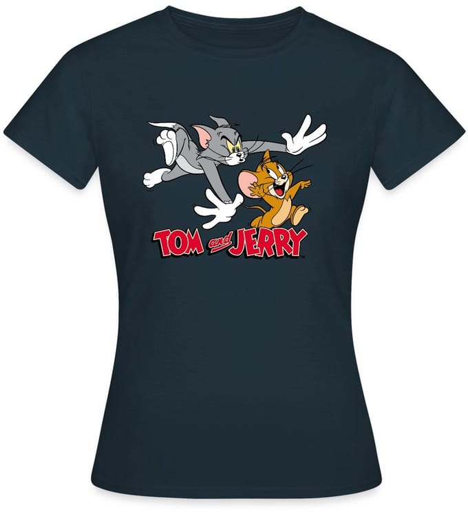 Tom En Jerry Kat-En-Muisspel T-Shirt Dames