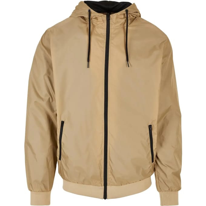 Build your Brand Windrunner Jacket BY016 - U. Beige/Black - S