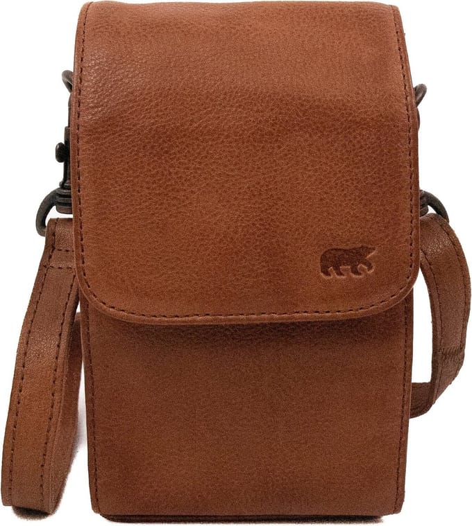Bear Design Telefoontasje / Crossbodytas Dames - Leer - Robbie - Cognac
