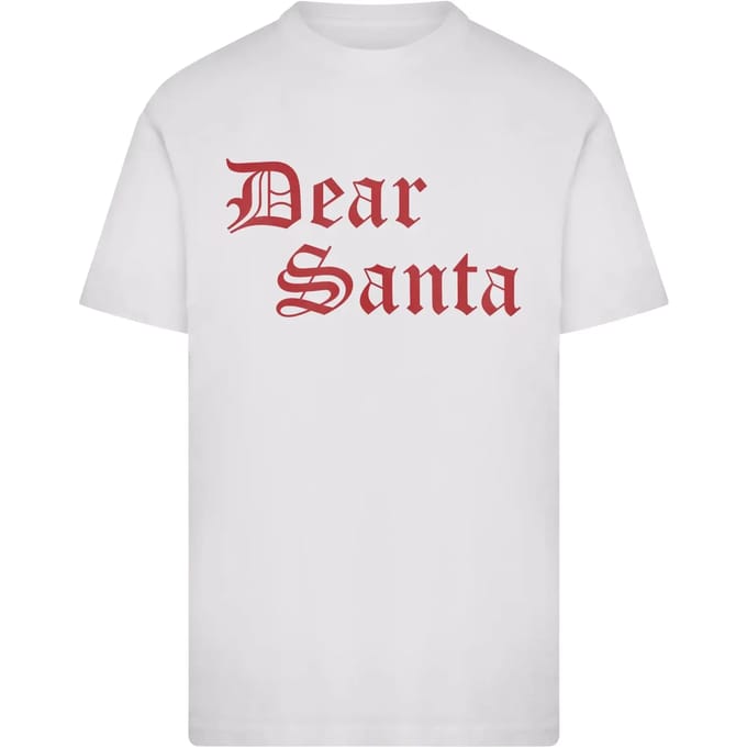 Mister Tee - Dear Santa Heren Tshirt - M - Wit