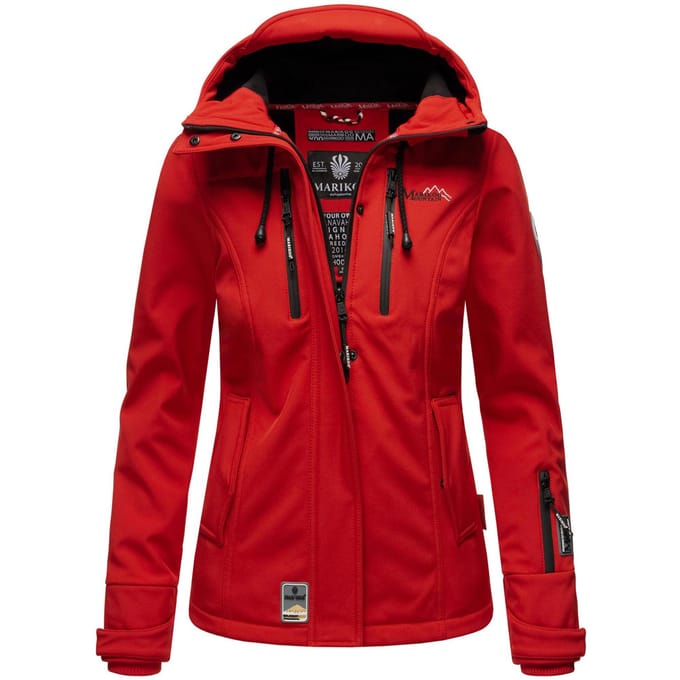 Marikoo dames softshelljas – Kleine Zicke, warm met capuchon & fleecevoering