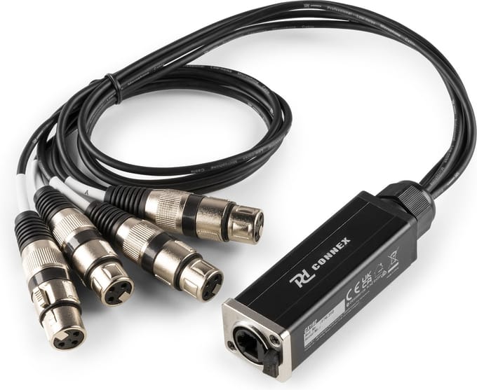 PD Connex CX192 stagebox - RJ45 naar 4x XLR female splitter - 70cm