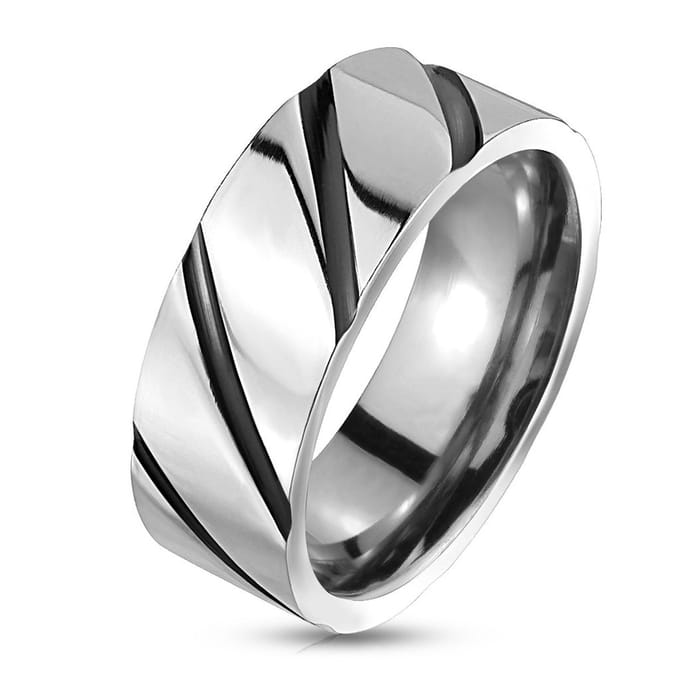 Velvet - Ring Heren - Dames Ring - Ring Mannen - Mannen Ring - Ring Zilver - Zilveren Ringen - Titanium Ring