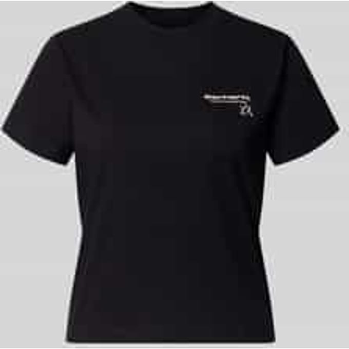 T-shirt met labeldetail