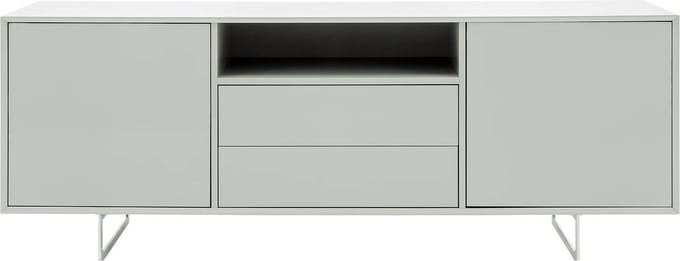 Goossens Dressoir Vienna, 2 Deuren 2 Laden Met 1 Open Vak - Grijs