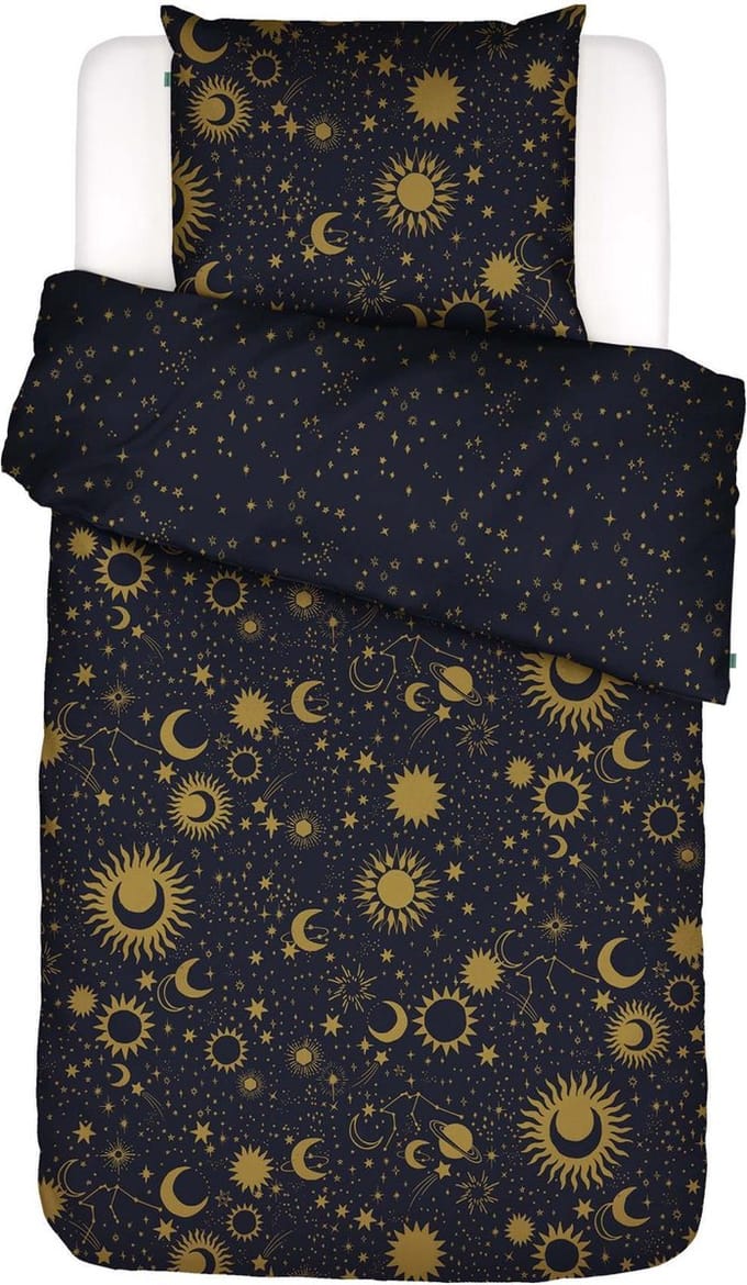 COVERS & CO Luna Tic Dekbedovertrek Nightblue - Eenpersoons – 140x200/220 cm