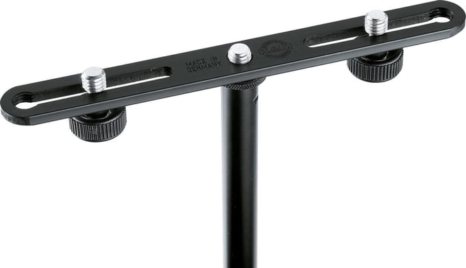 K&M 23550 Microfoon T-bar voor 2 microfoons
