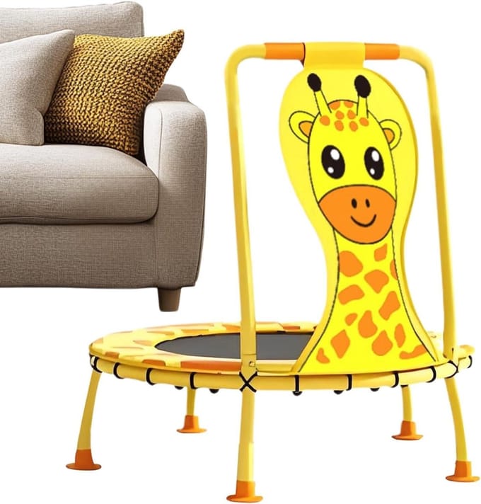 Kindertrampoline - Springtoestel - Binnen spelen - Giraffenmotief - 100 cm - Niet gespecificeerd