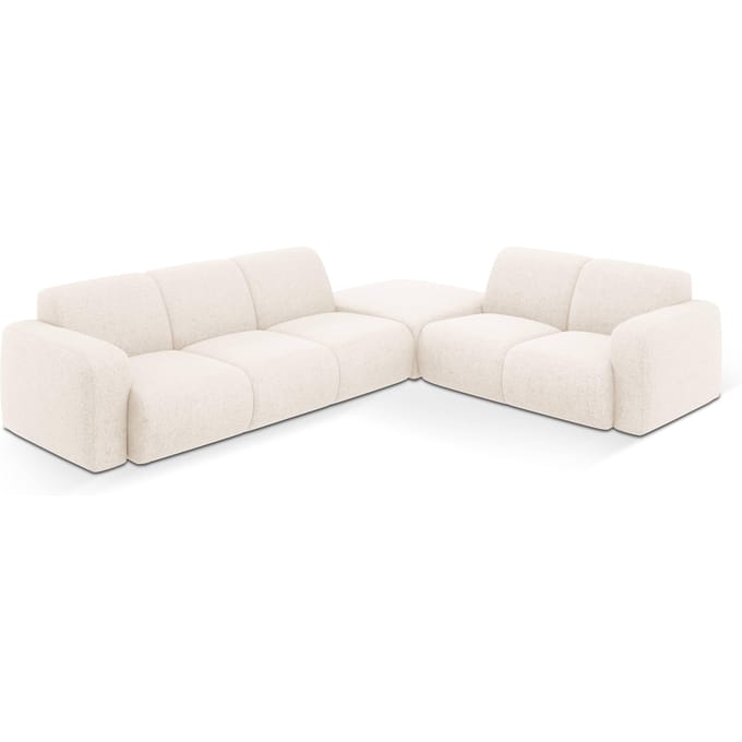 Hoekbank Lola rechts chenille met hocker | Windsor & Co