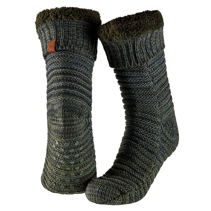 Huissok heren - Anti slip - Groen - One size
