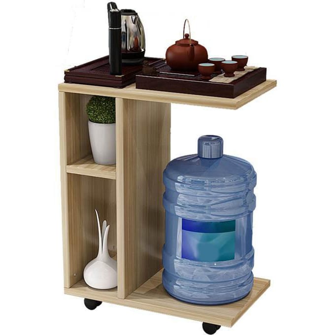 Table à thé multifonctionnelle et mobile en bois de noyer, mini plateau à thé simple et moderne avec roulettes black