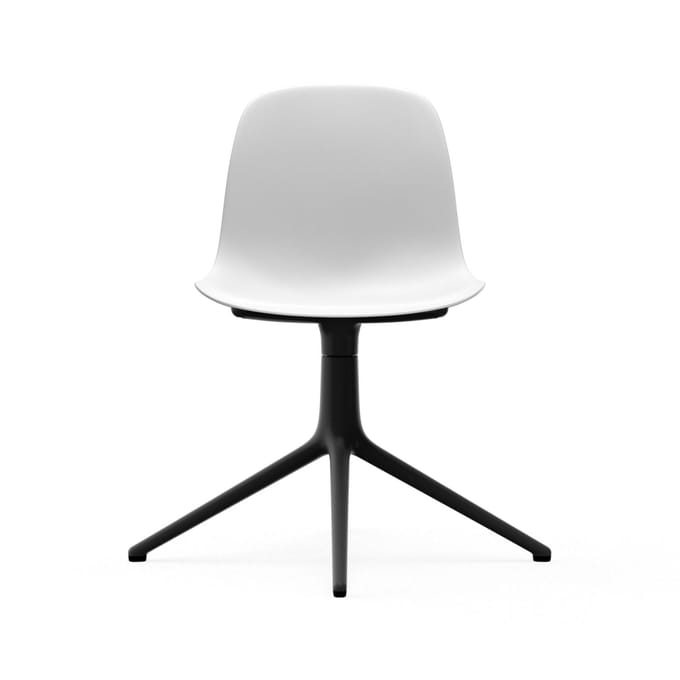 Normann Copenhagen - Form Draaistoel - wit - aluminium zwart