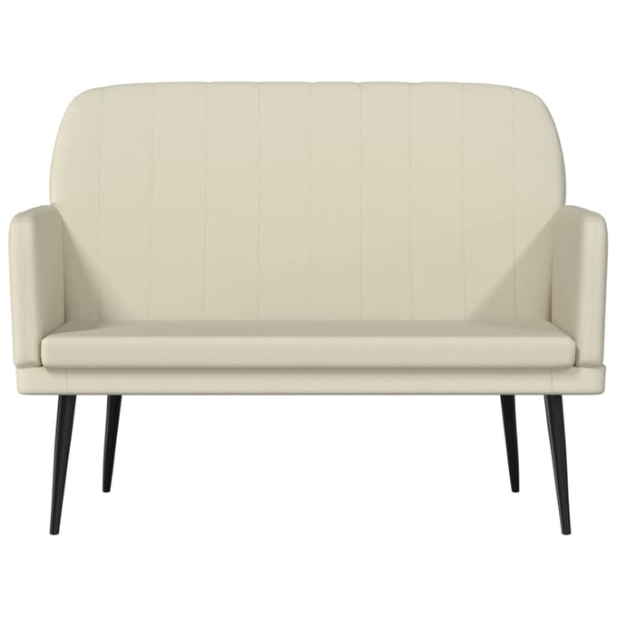 vidaXL - Bankje - 107x80x81 - cm - kunstleer - crèmekleurig