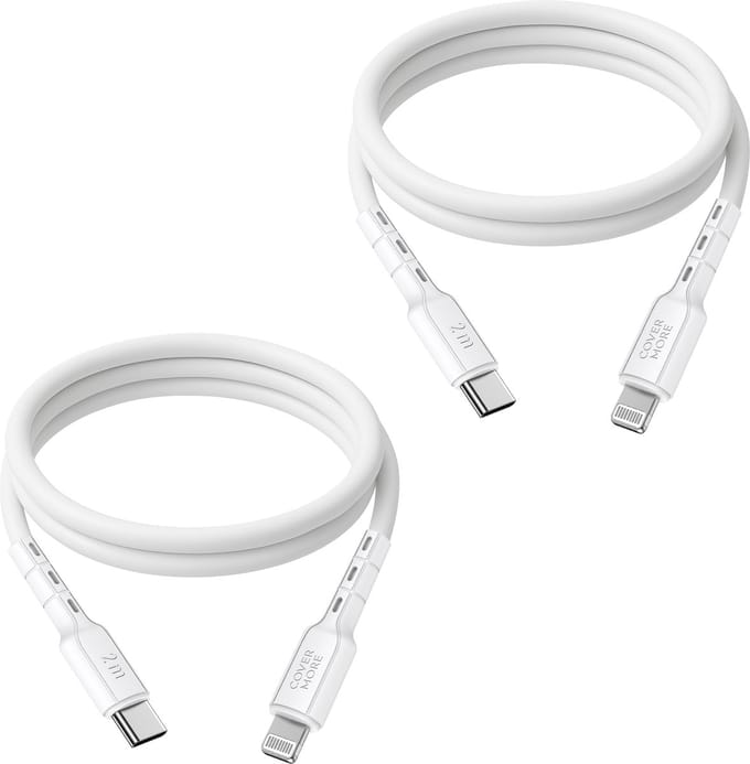 2x usb C naar geschikt voor Lightning kabel - Power delivery - Snelladen - 2 meter - Wit