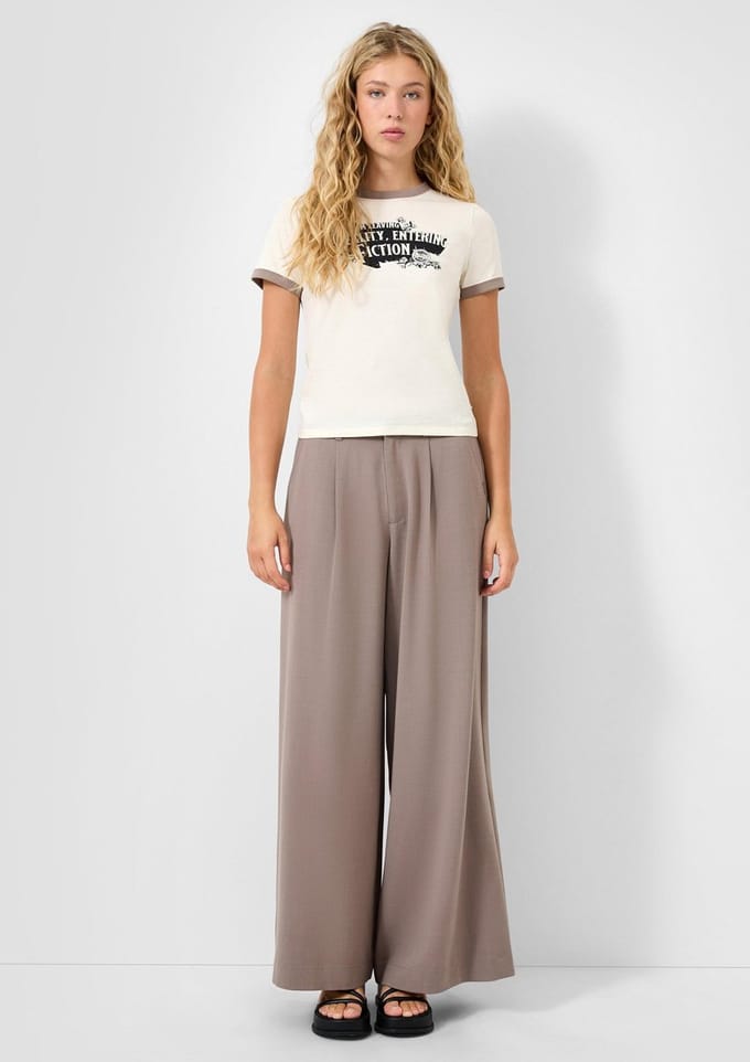 Vrouwen Hoge Taille Elastische Plissé Broek QS