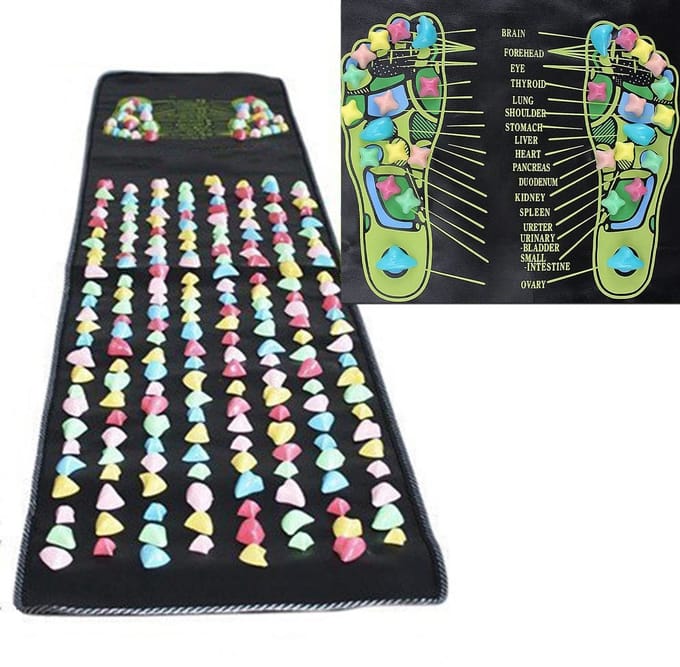 Reflexologie Loopsteen Voetmassage Mat - 1,7m x 0,35m - Verbeter Bloedcirculatie en Immuniteit