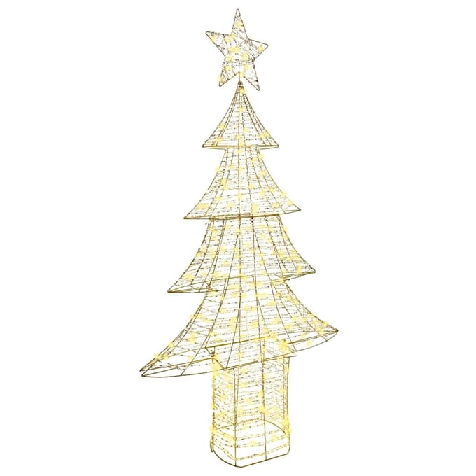 vidaXL - Kerstboom - 240 - LED's - Warmwit - 181 - cm - PET