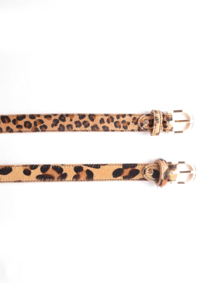 Giuliano Lederen Riem - made in Italy - Dames - Panter Tailleriem - Groot