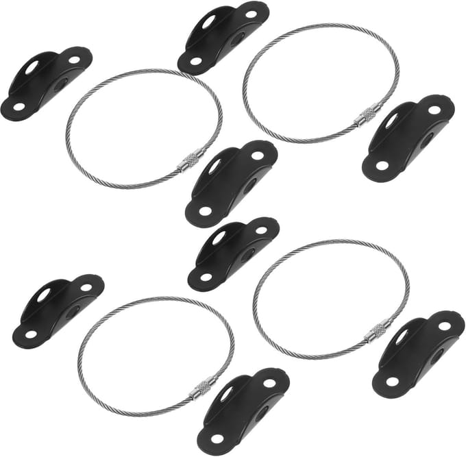 Möbelanker Set - Trekbeveiliging - Veiligheid Thuis - Stabiele Bevestiging - 4 Sets - Zwart