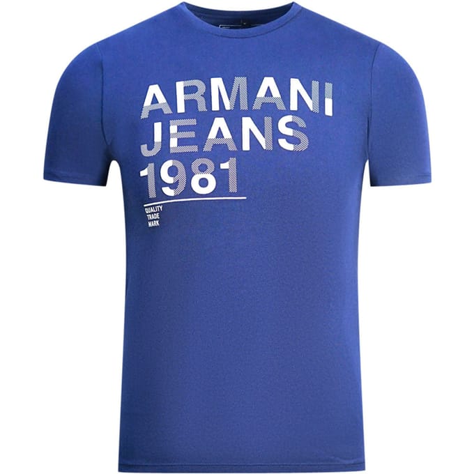 Armani Jeans 1981 Logo Blauw T-shirt