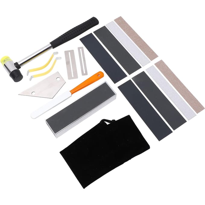17-delige Gitaar Luthier Gereedschap Set Kit Fretten Installatie Reparatie Gereedschappen Onderdelen Accessoires gray