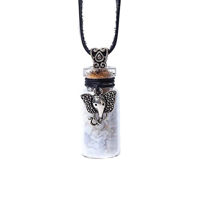 Yogi & Yogini - Geschenkflesje - koord - blue lace agaat - Ganesha